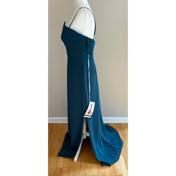 Sorella Vita NWT Notched Neckline Bridesmaid Dress Evening Gown Prom Size 10 - Picture 4 of 11